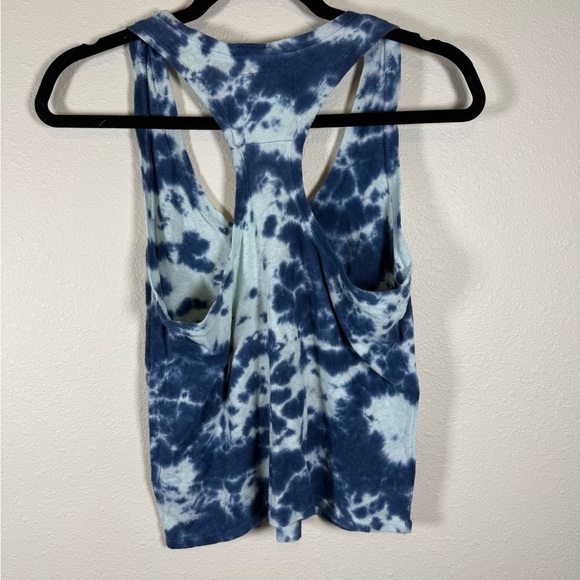 Mother Superior Breezy Scoop Neck Racerback Blue Tie Dye Cropped Tank XS - Picture 6 of 9